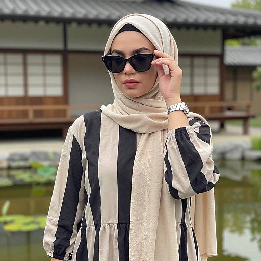 Curvy Woman in Stylish Hijab