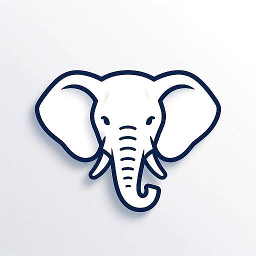 Minimalist Wise Elephant Logo Design