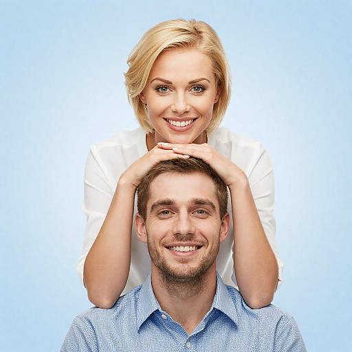 Smiling Couple Posing Together