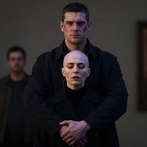 Mysterious Couple in Intense Moment