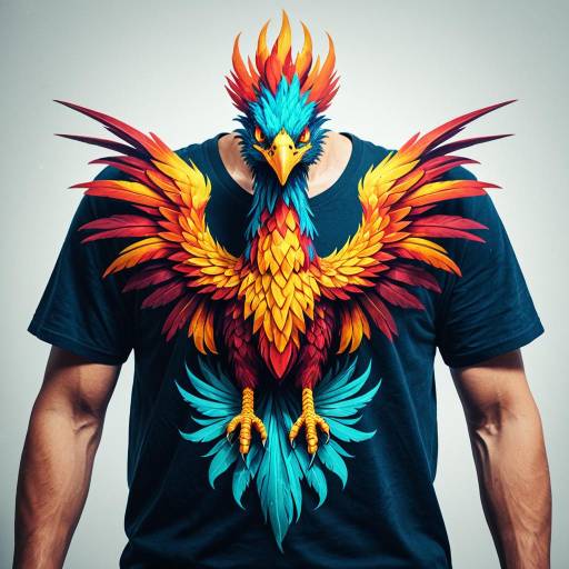 Mystical Phoenix Digital Painting T-shirt Design