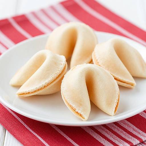 Delicate White Fortune Cookies Stacked