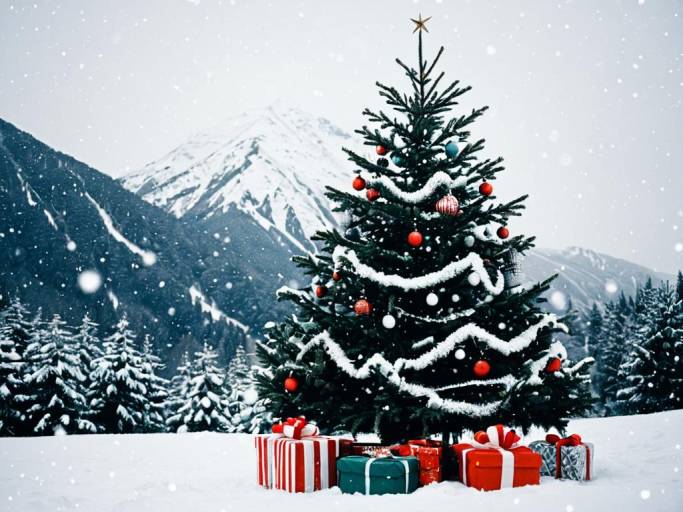 Winter Wonderland Christmas Scene Wallpaper