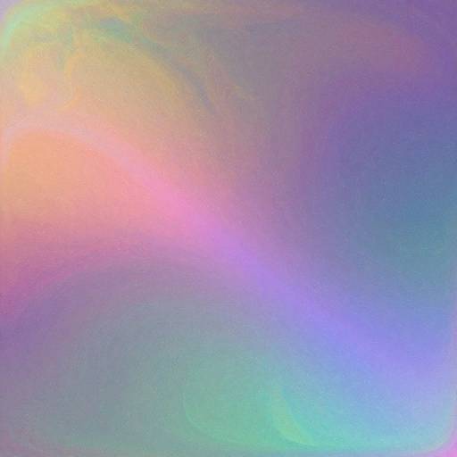 Abstract digital artwork with vibrant, gradient colors blending from soft pink and yellow in the top left, to blue and green in the bottom right, creating a