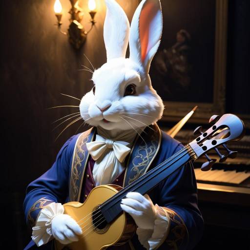 Charming Rabbit Bard Playing Guitar