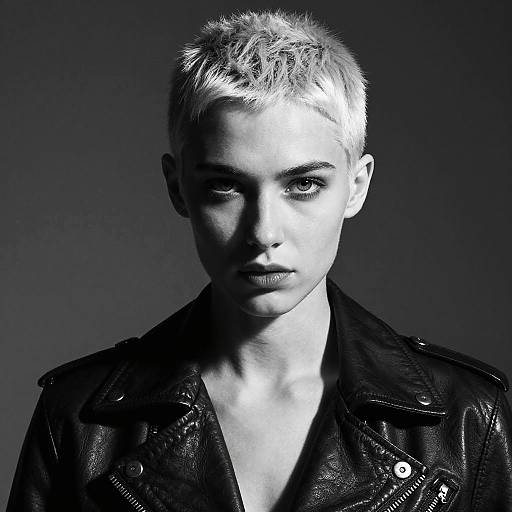 Monochrome Platinum Blonde Buzz Cut