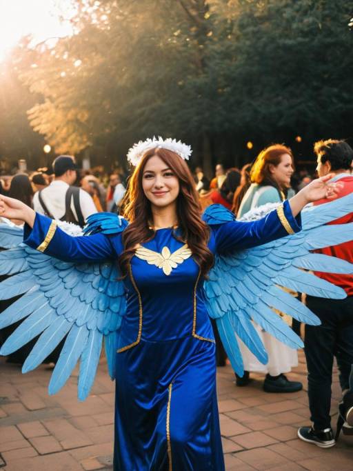 Candid Portrait of Blue Angel Cosplay