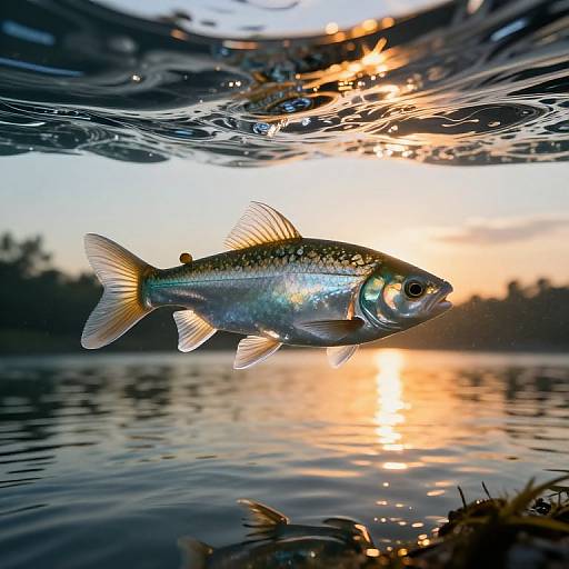 Translucent Glass Fish at Twilight