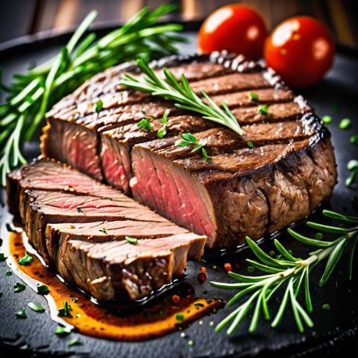 Grilled Steak with Herbs and Cherry Tomatoes