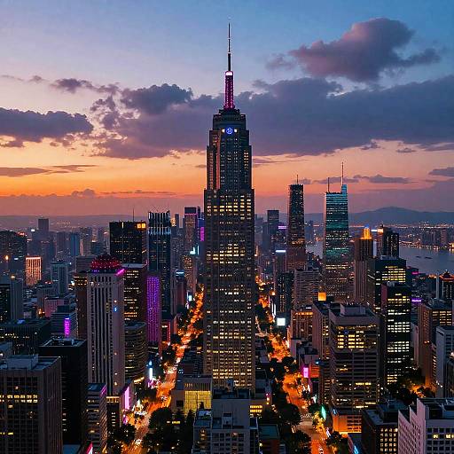 Futuristic AI Cityscape Transformation