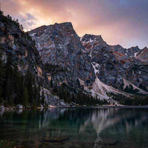 Serene Mountain Sunrise Landscape