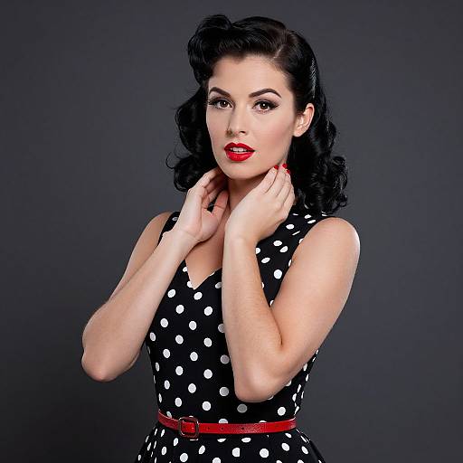 1950s Pin-Up Style Woman Portrait