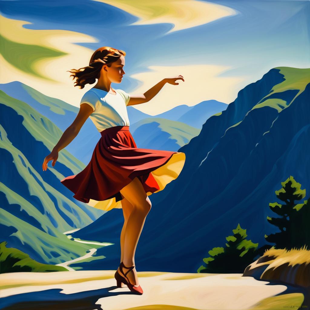 Celtic Dance in a Mountain Landscape