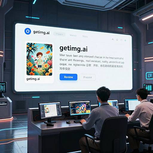 Futuristic AI Control Room Review