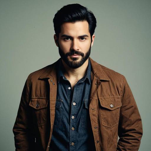 Stylish Male Portrait with Brown Jacket