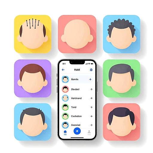 Colorful Bald Head App Visualization