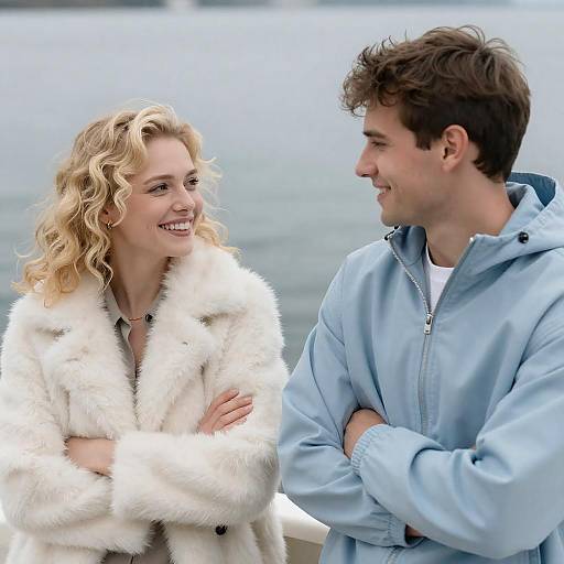 Joyful Moment on a Boat