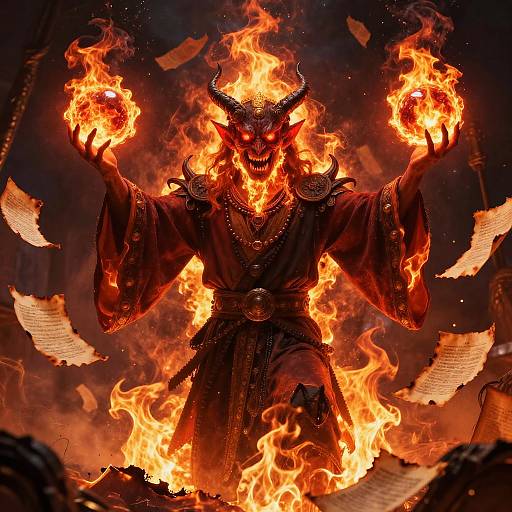 Fiery Soothsayer Channeling Demons