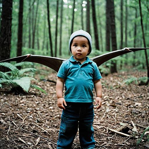 Realistic Hatching Pterodactyl Toddler Outdoors