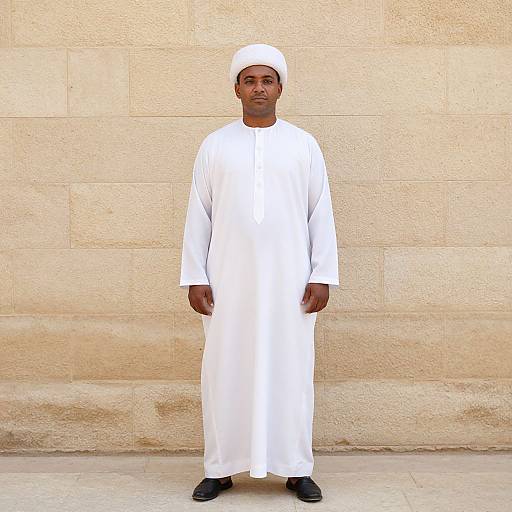 North African Man in Traditional Costume