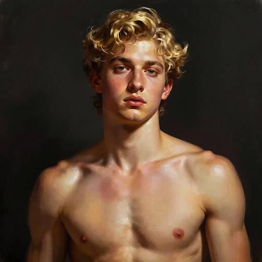 Dramatic Digital Portrait of Young Male
