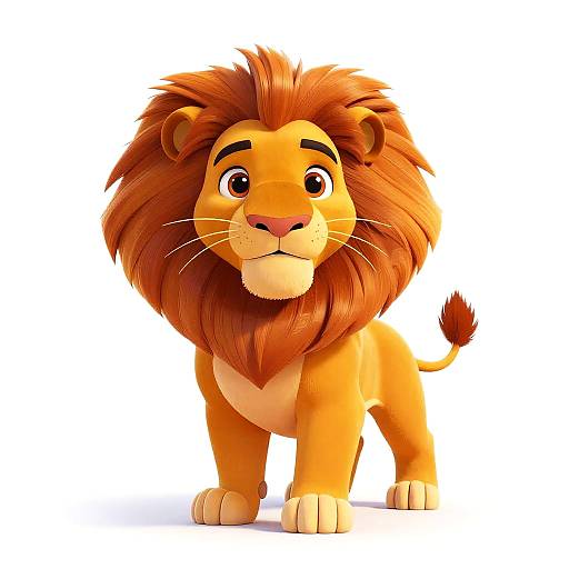 Cute Iconic Lion Character Design