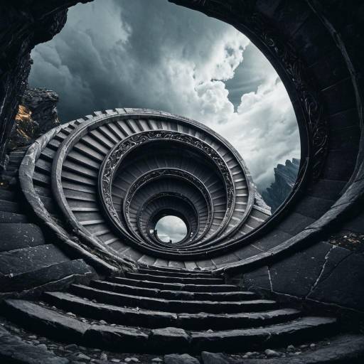Ancient Spiral Staircase on Mountain