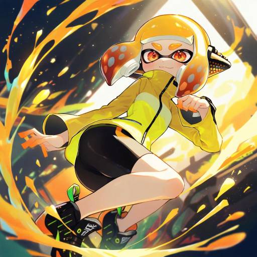Illustration of Agent 4 (splatoon), splatoon (series) in the style of Syuri22