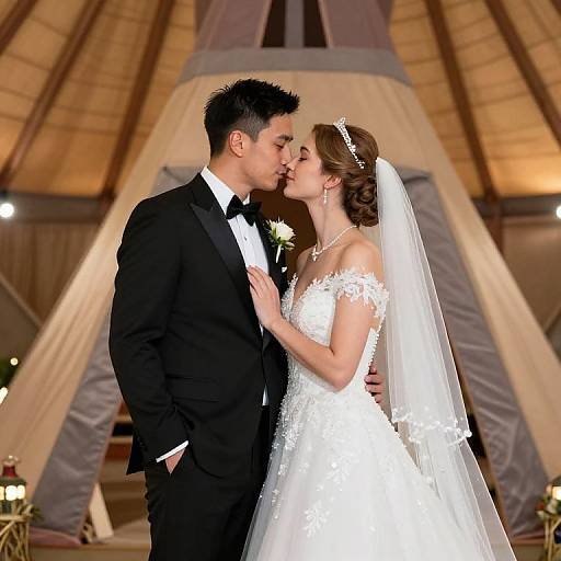 Rachel & Eds Tipi Wedding Scene