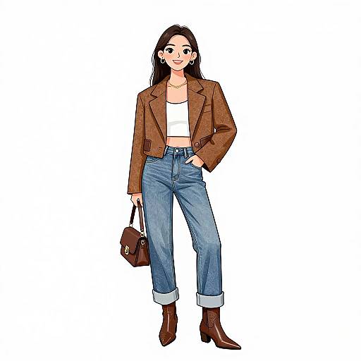 Stylish Woman in Streetwear Outfit