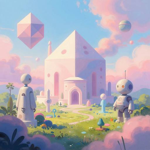 Surreal Tech Fantasy Landscape