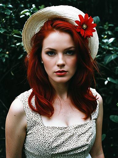 Rebellious Woman in Vintage Dress