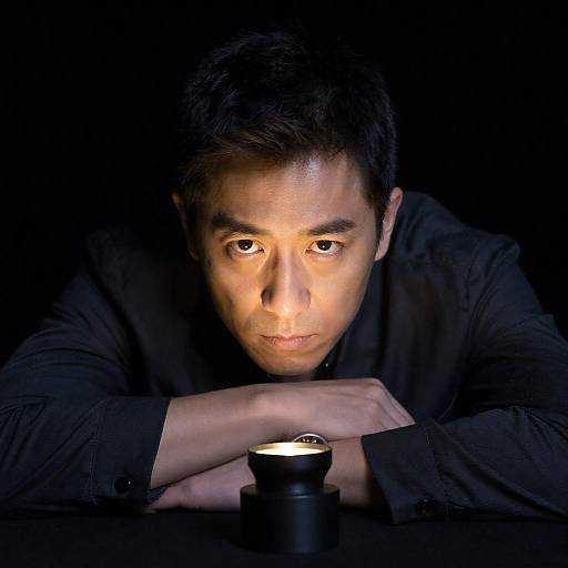 Moody Low-Key Portrait of Man