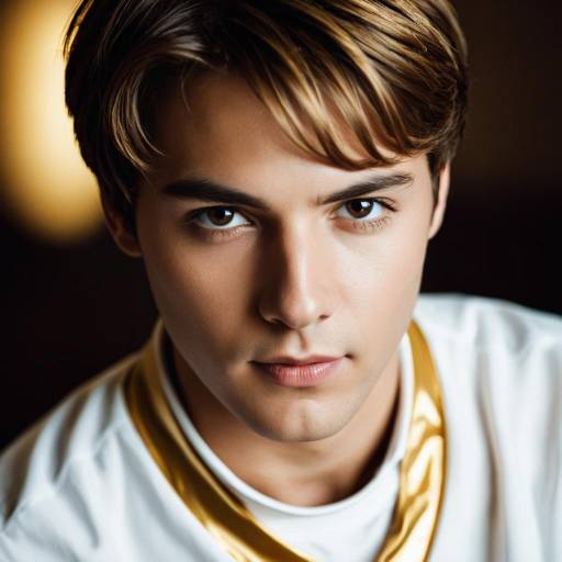 Realistic Portrait of a Man in Gold