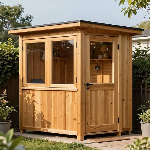 Cozy Compact Wooden Garden Office