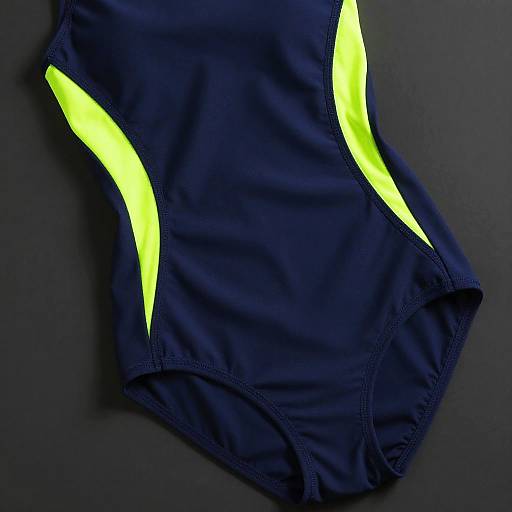 Futuristic Neon Sporty School Swimsuit