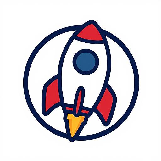 Space Rocket Mascot Logo Design