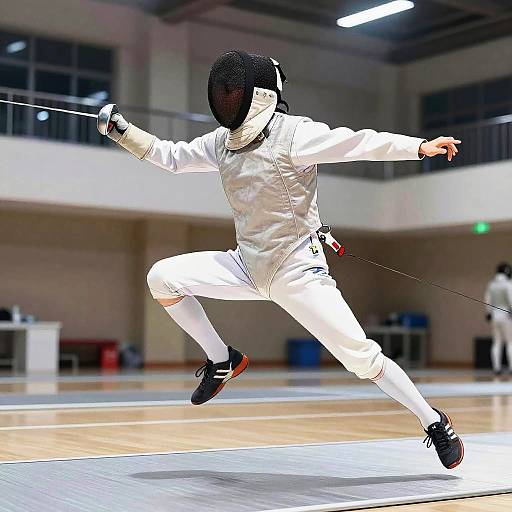 Dynamic Anime Fencer Lunging Attack