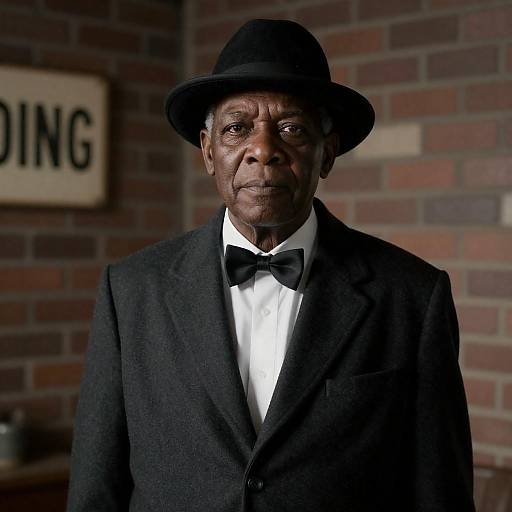 Stoic Portrait of Older African-American Gentleman