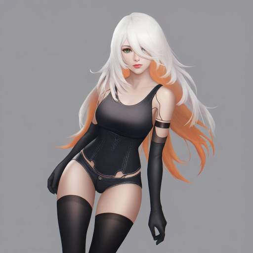 Vibrant Android Girl in Casual Pose