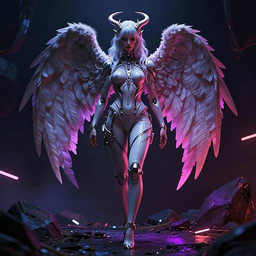 Cyberpunk Toxic Angel Healer Portrait