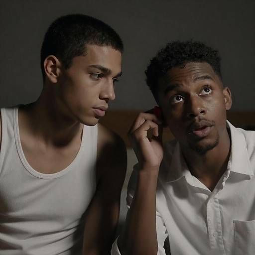 Intimate Moment in Dim Light