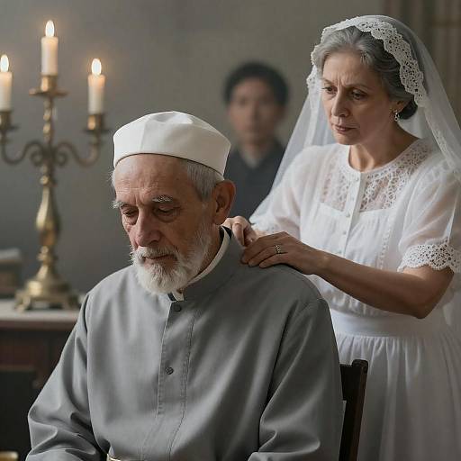 Intense Expressions in Misty Ambiance