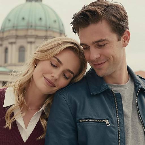 Intimate Couple Portrait in Warm Light