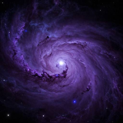 Vibrant Dark Purple Nebula in Space