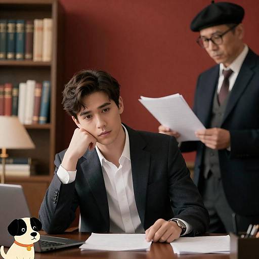 Pensive Desk: Red Noir Movie Poster