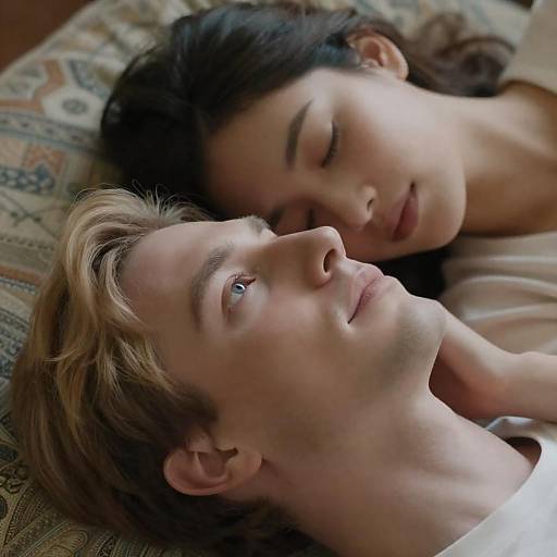 Intimate Portrait of Two People Relaxing