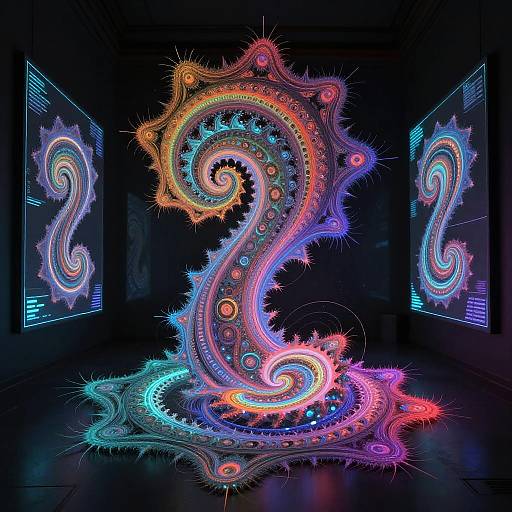 AI-Generated Complex Fractal Art