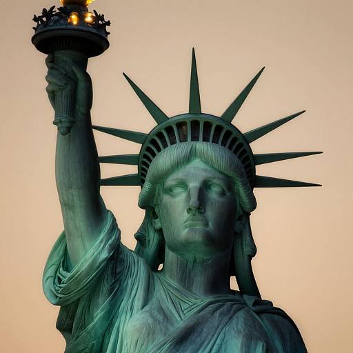 Silhouette Merging with Statue of Liberty