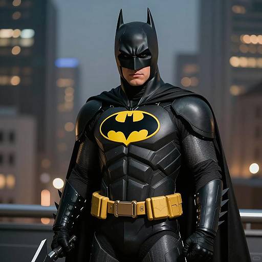 Dynamic Batman Portrait in Urban Setting